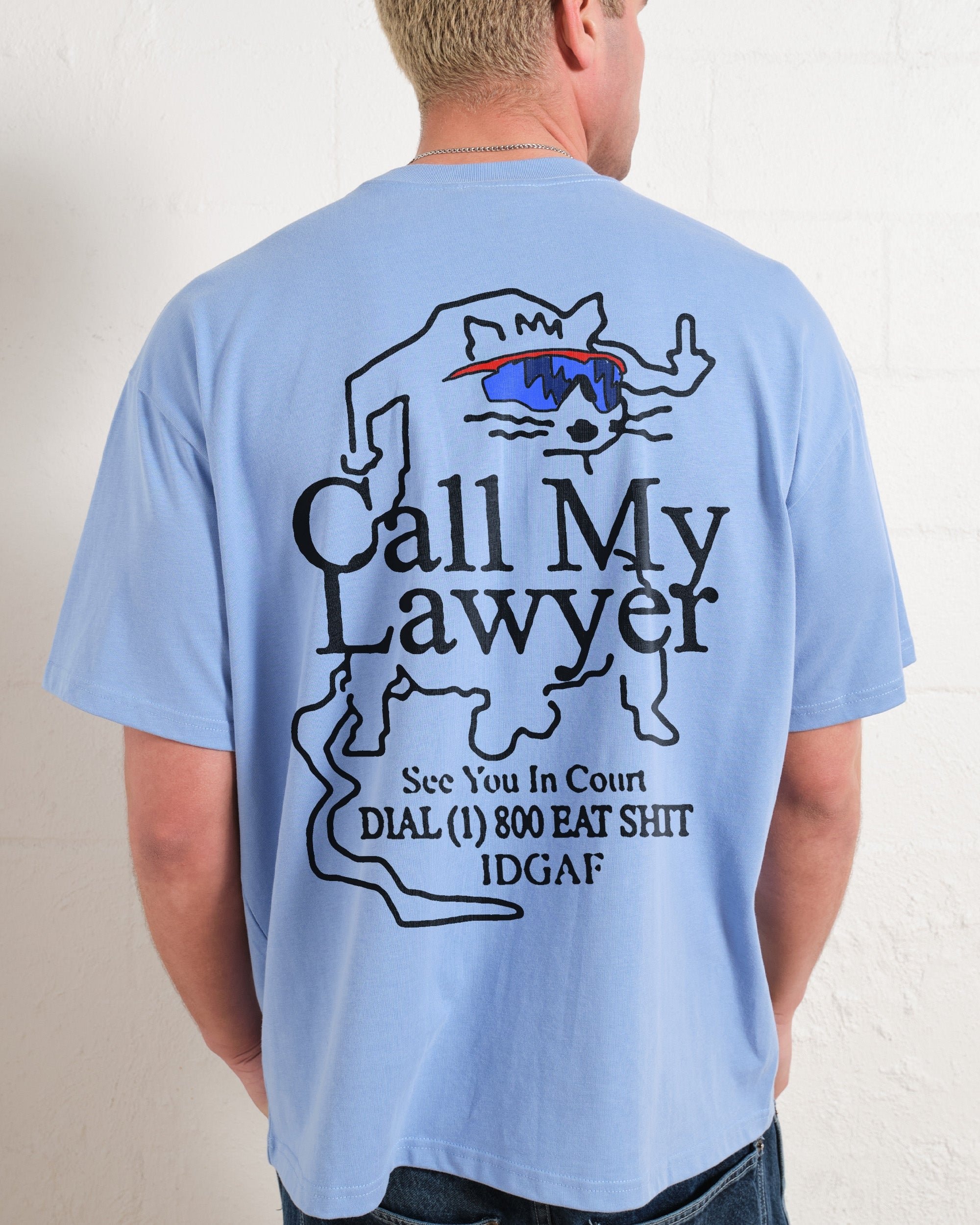 Call My Lawyer Oversized Graphic Tee Unisex 100% Combed Cotton Heavyweight 275gsm