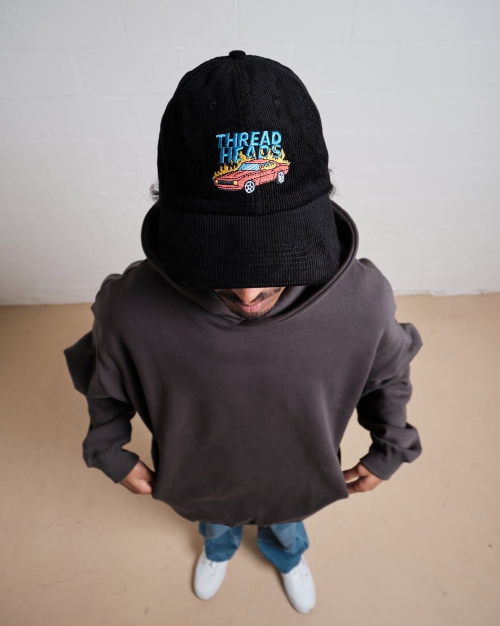 Burning My Feelings Corduroy Hat - Premium 100% Cotton Adjustable Cap by Threadheads