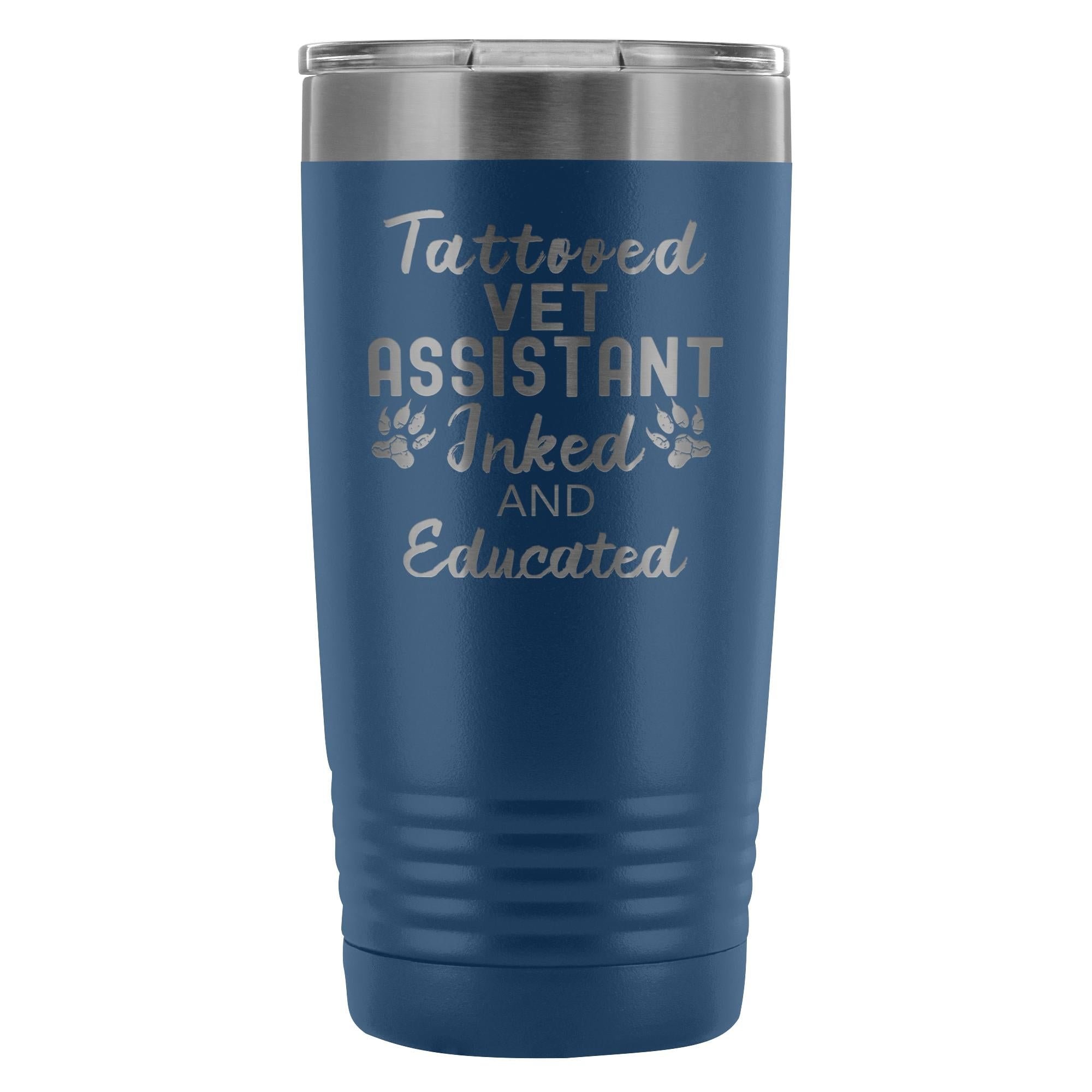 Vet Assistant Tattooed Inked and Educated 20oz Vacuum Tumbler by Polar Camel