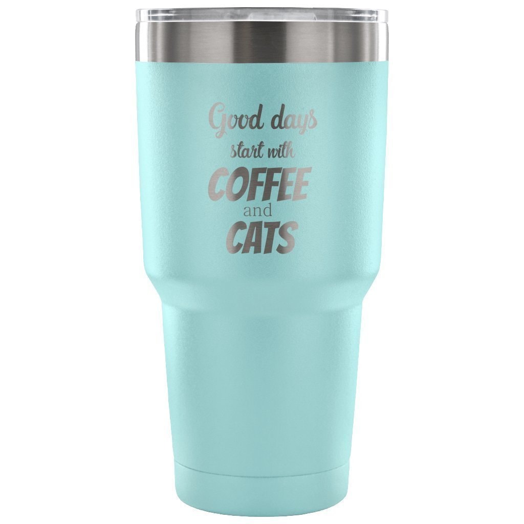 Coffee and Cats 30oz Vacuum Insulated Tumbler for Veterinarians