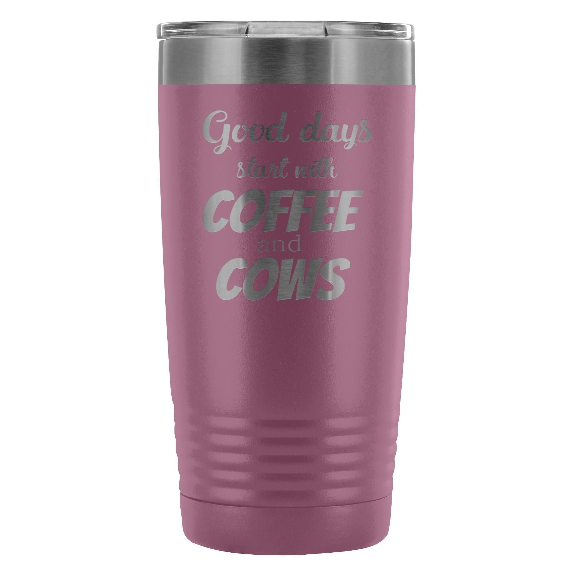 Coffee and Cows 20oz Vacuum Tumbler - Polar Camel Double Wall Insulated Stainless Steel