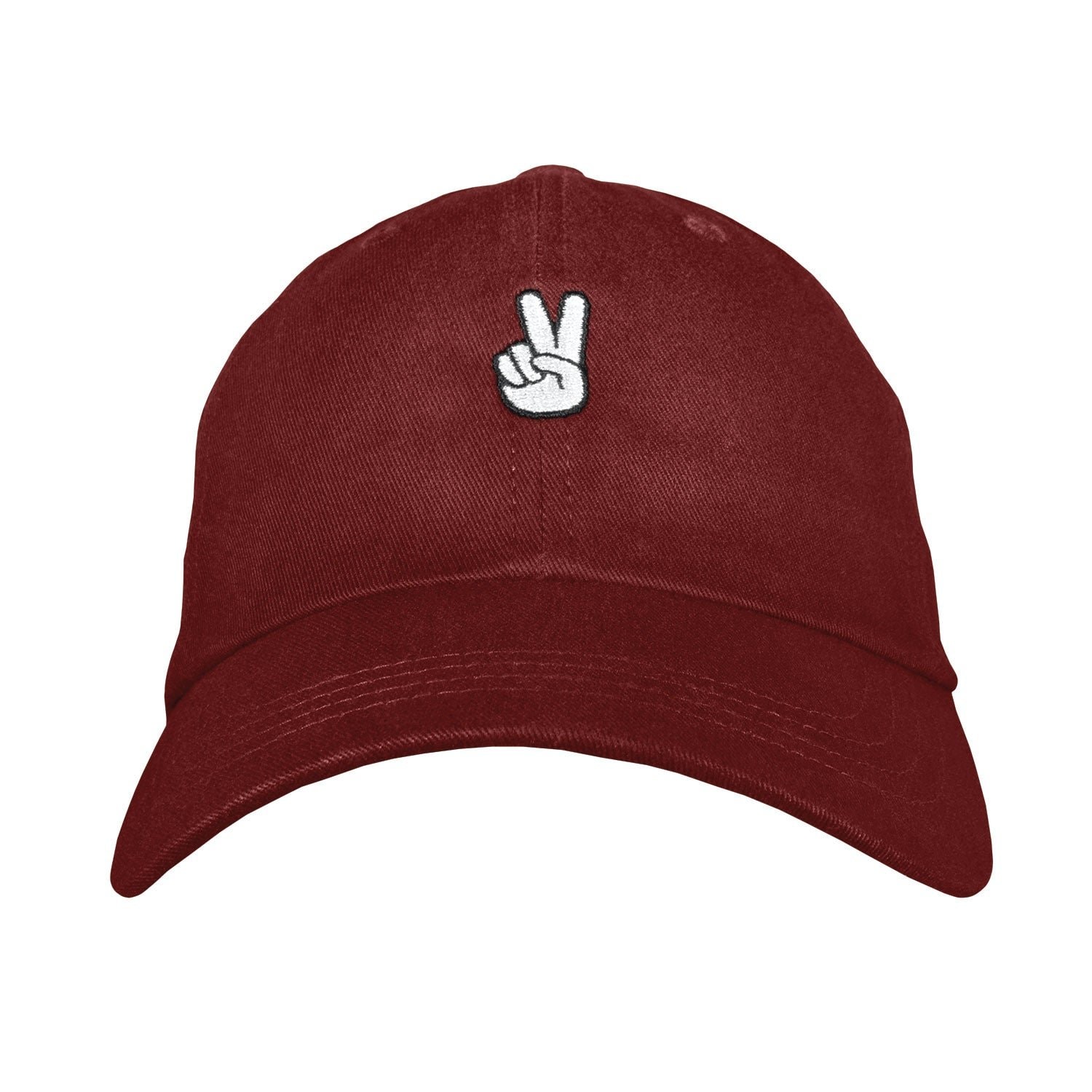 Peace Sign Dad Hat - Unstructured Embroidered Cotton Twill Adjustable USA Made