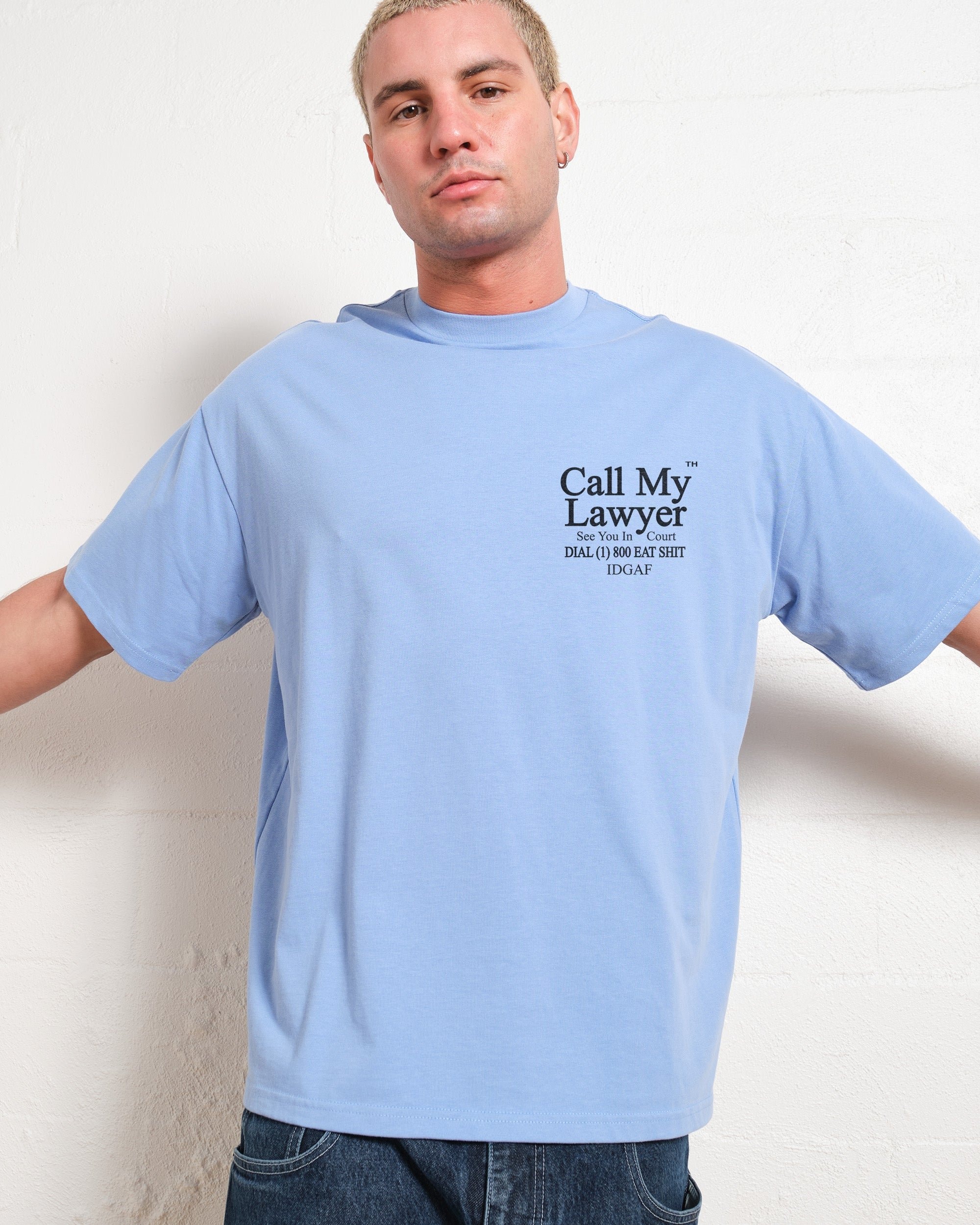 Call My Lawyer Oversized Graphic Tee Unisex 100% Combed Cotton Heavyweight 275gsm