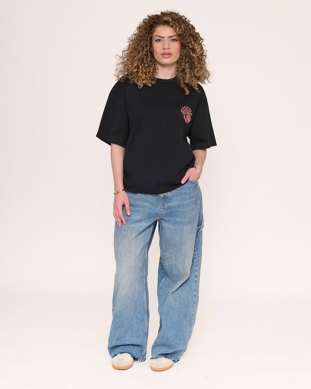 Tommy Blurry Oversized Graphic Tee Unisex 90s Boxy Fit 100% Combed Cotton