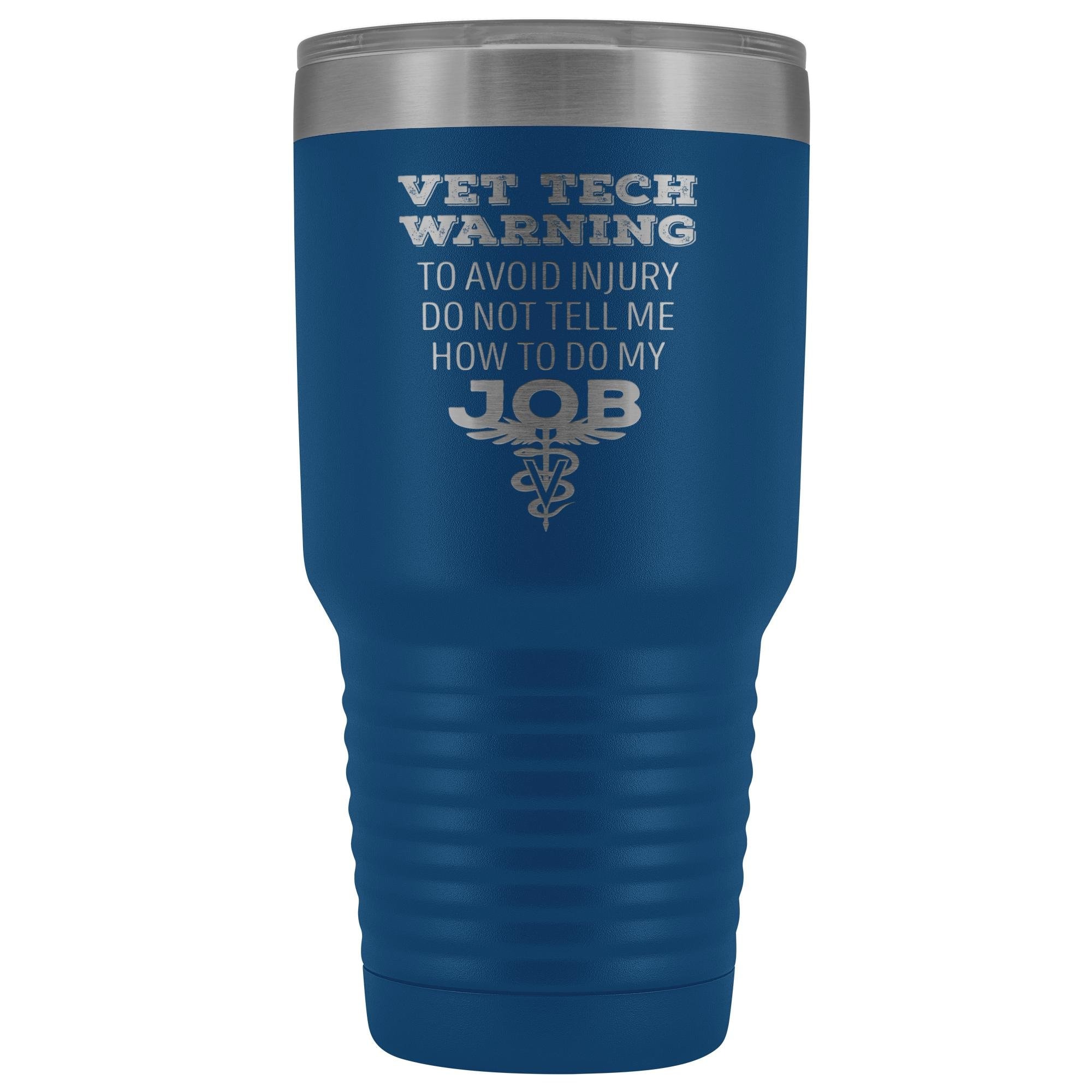 Vet Tech Warning 30oz Polar Camel Vacuum Tumbler - Stainless Steel Insulated