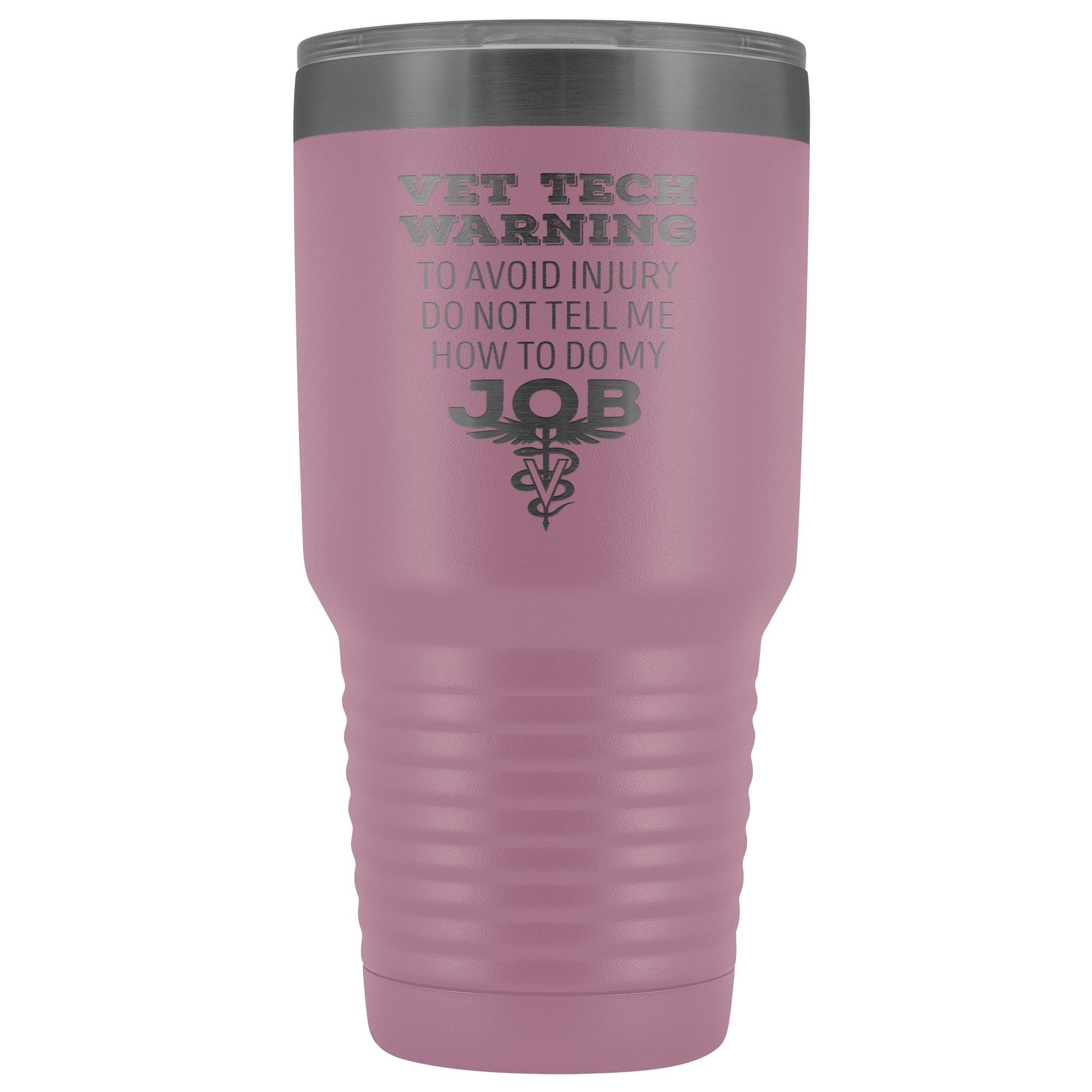 Vet Tech Warning 30oz Polar Camel Vacuum Tumbler - Stainless Steel Insulated