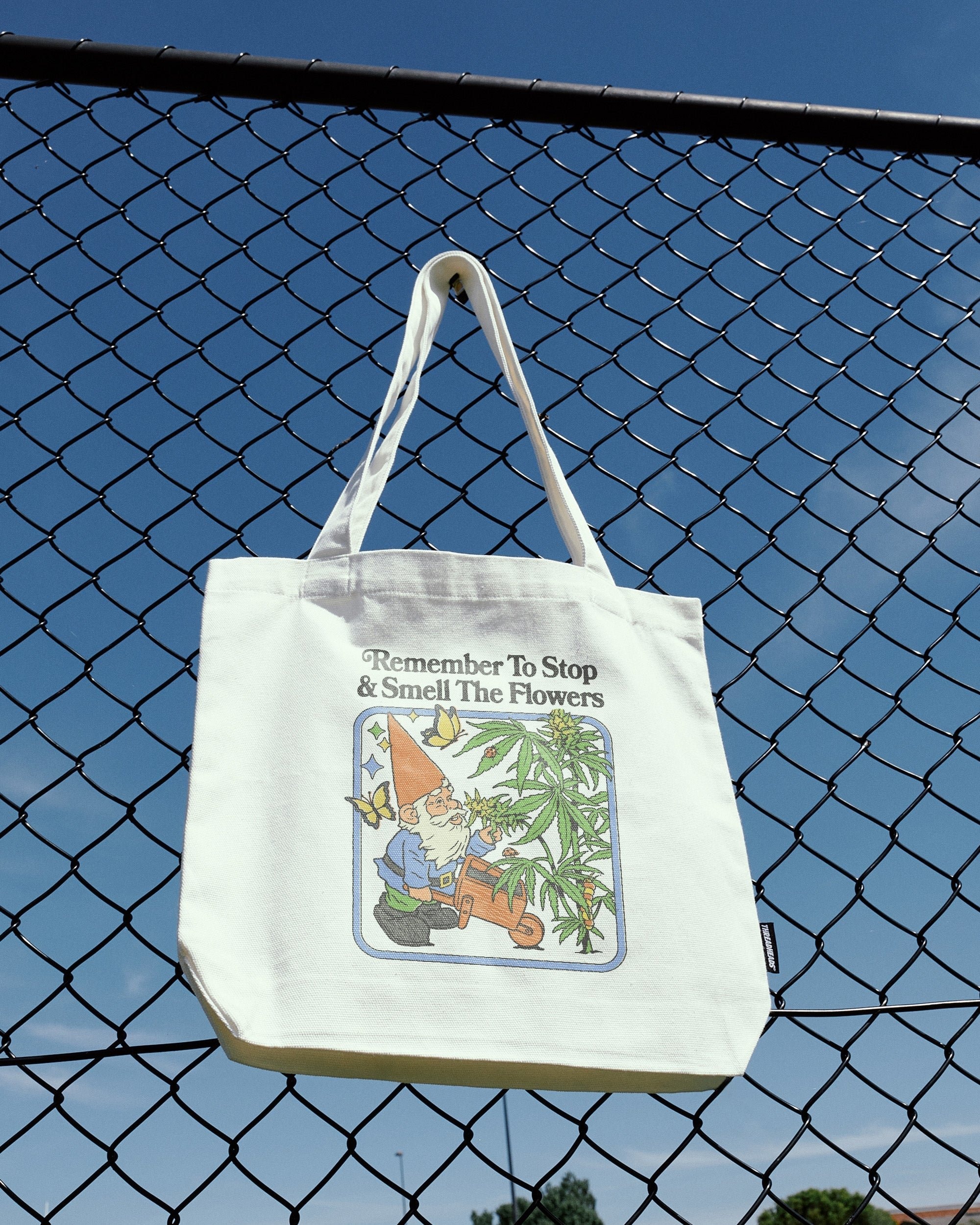 Smell The Flowers Tote Bag by Steven Rhodes - 100% Cotton Canvas