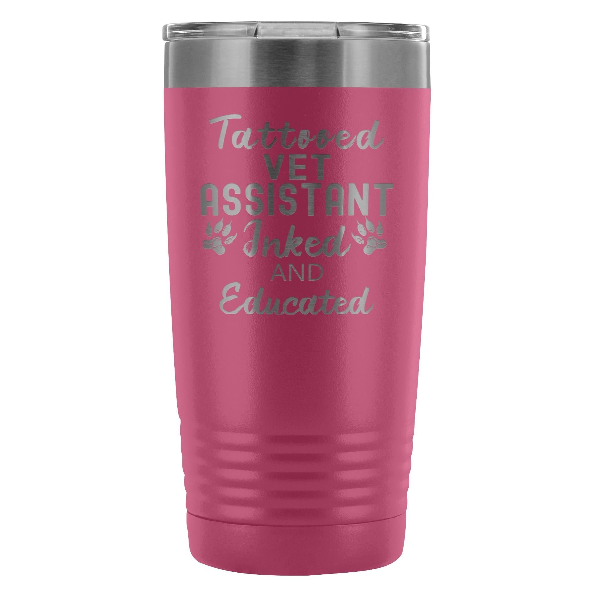 Vet Assistant Tattooed Inked and Educated 20oz Vacuum Tumbler by Polar Camel