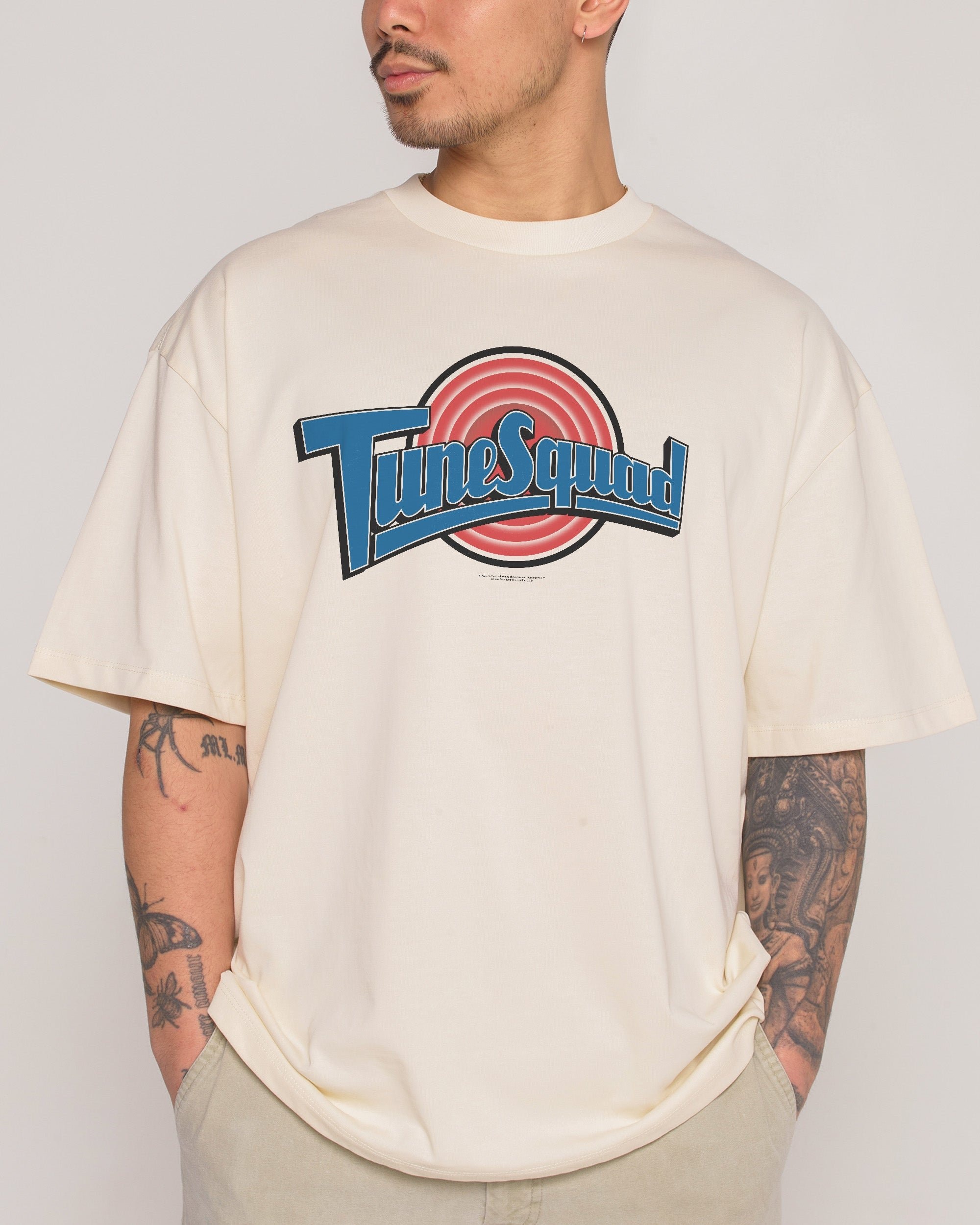 Space Jam Tune Squad Oversized Unisex T-Shirt Looney Tunes Graphic Tee Heavyweight Cotton