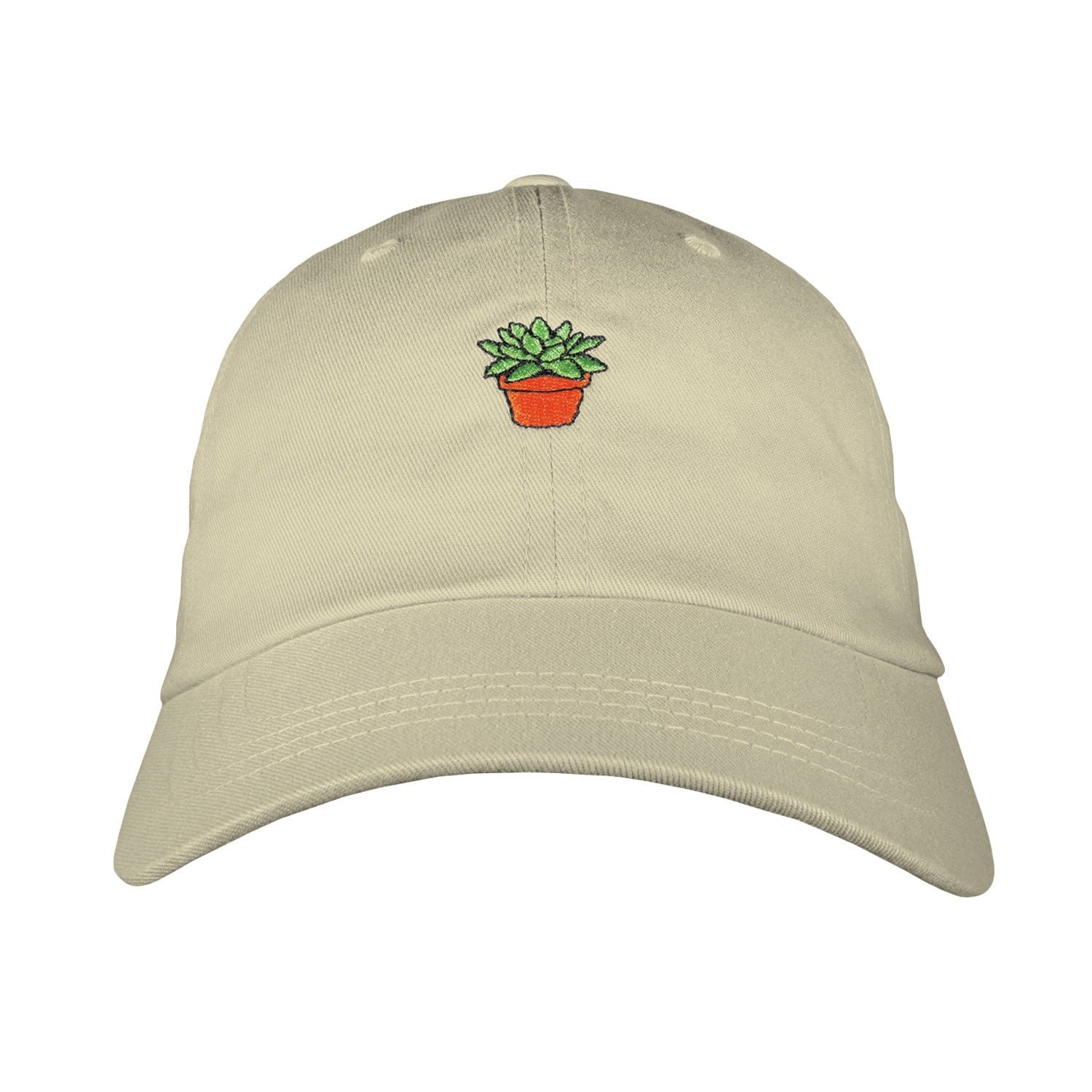 Succulent Dad Hat - Embroidered USA Made 100% Cotton Unstructured Adjustable