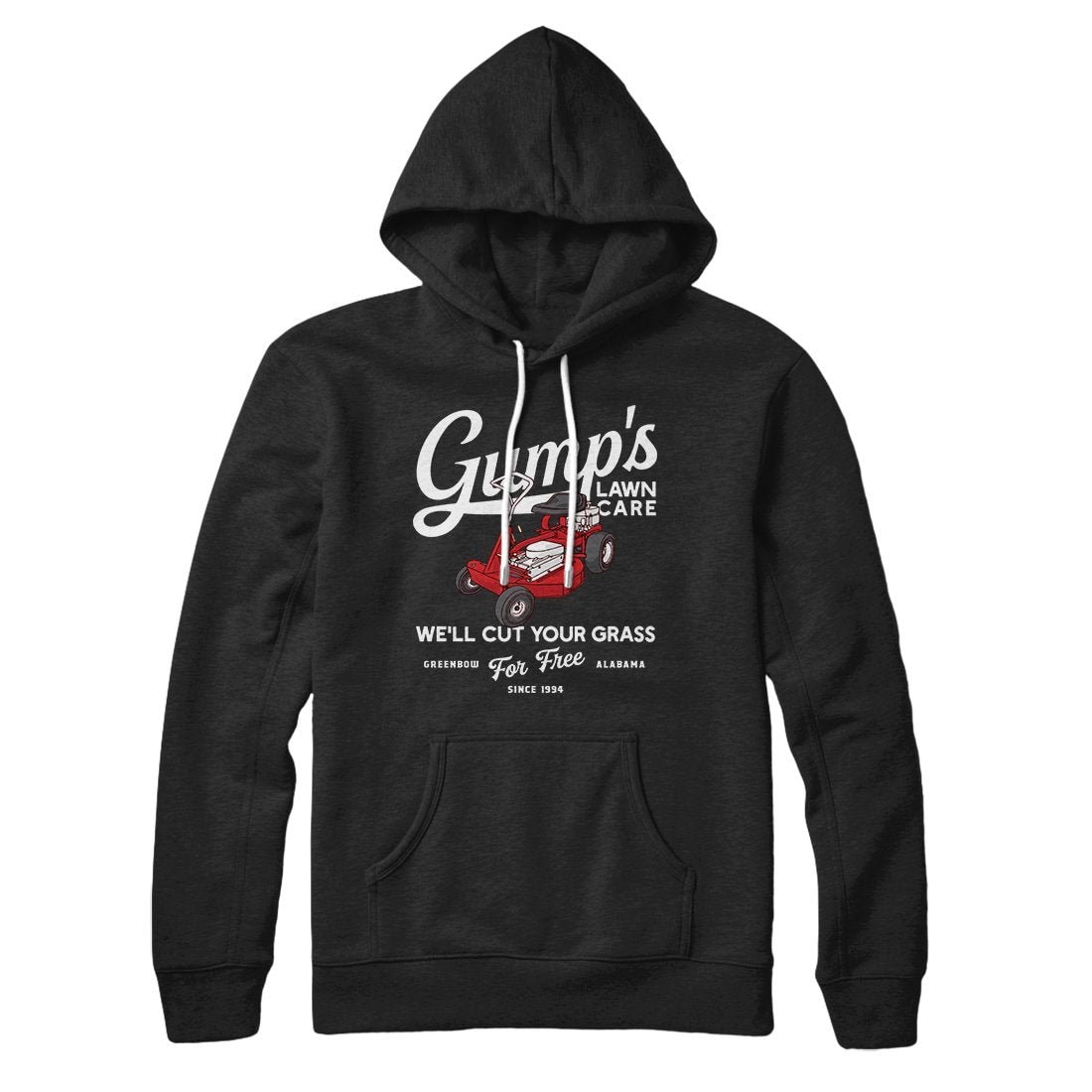 Gump's Lawn Service Unisex Pullover Hoodie - Cotton Polyester Loose Fit Kangaroo Pocket
