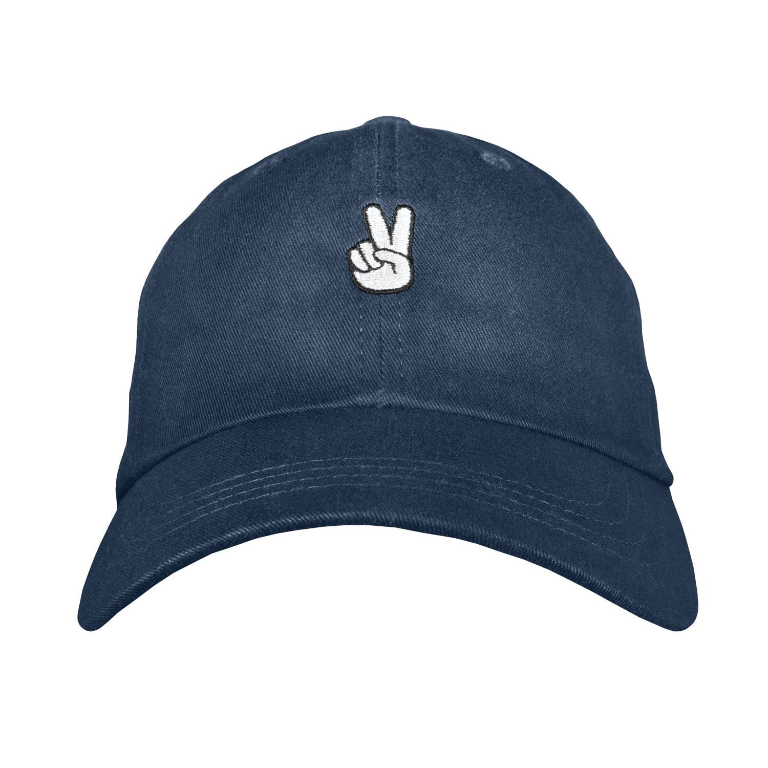 Peace Sign Dad Hat - Unstructured Embroidered Cotton Twill Adjustable USA Made