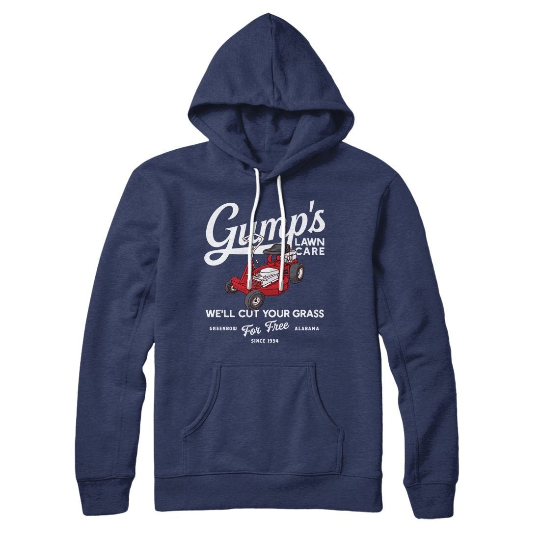 Gump's Lawn Service Unisex Pullover Hoodie - Cotton Polyester Loose Fit Kangaroo Pocket