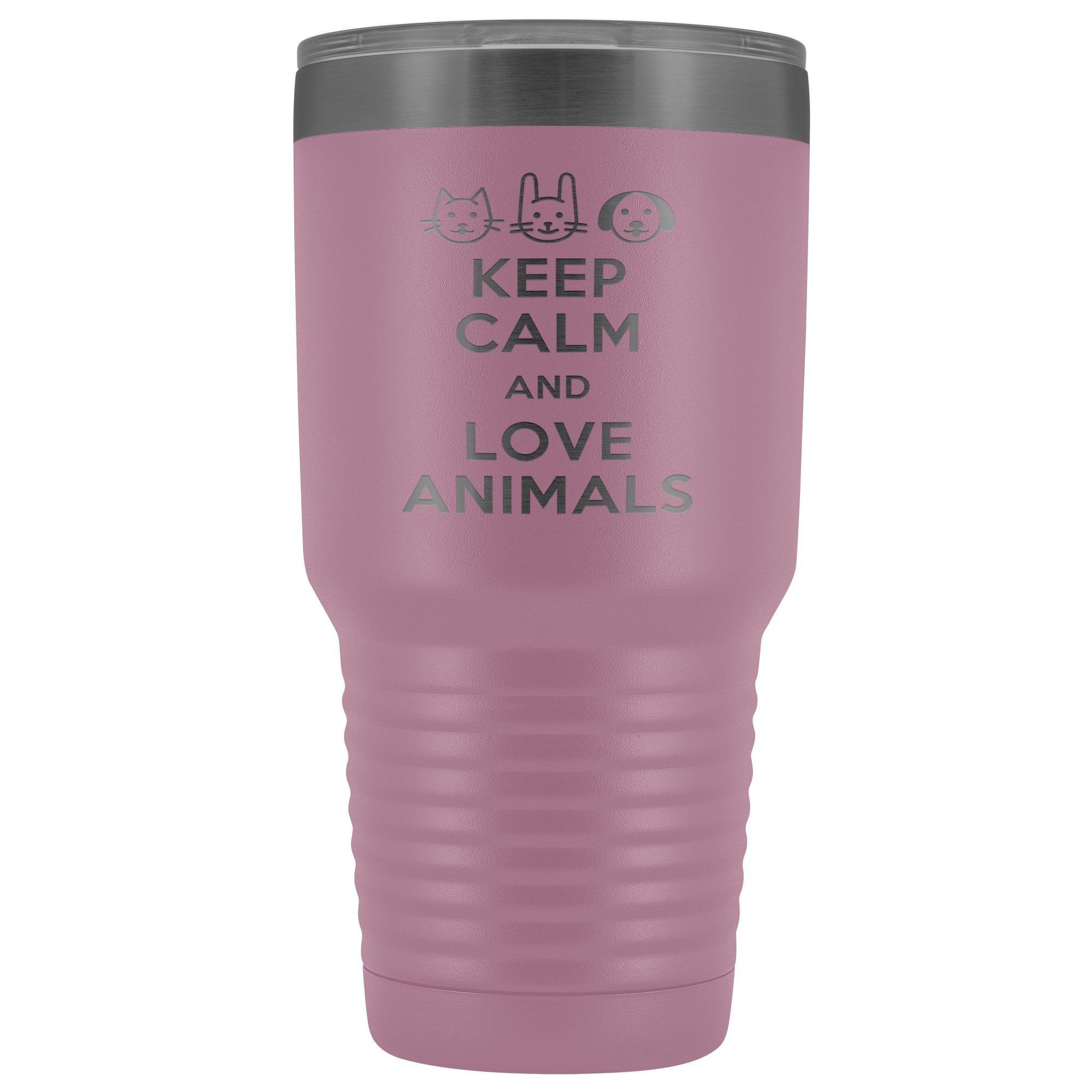 Keep Calm and Love Animals 30oz Vacuum Tumbler - Polar Camel Double Wall Insulated