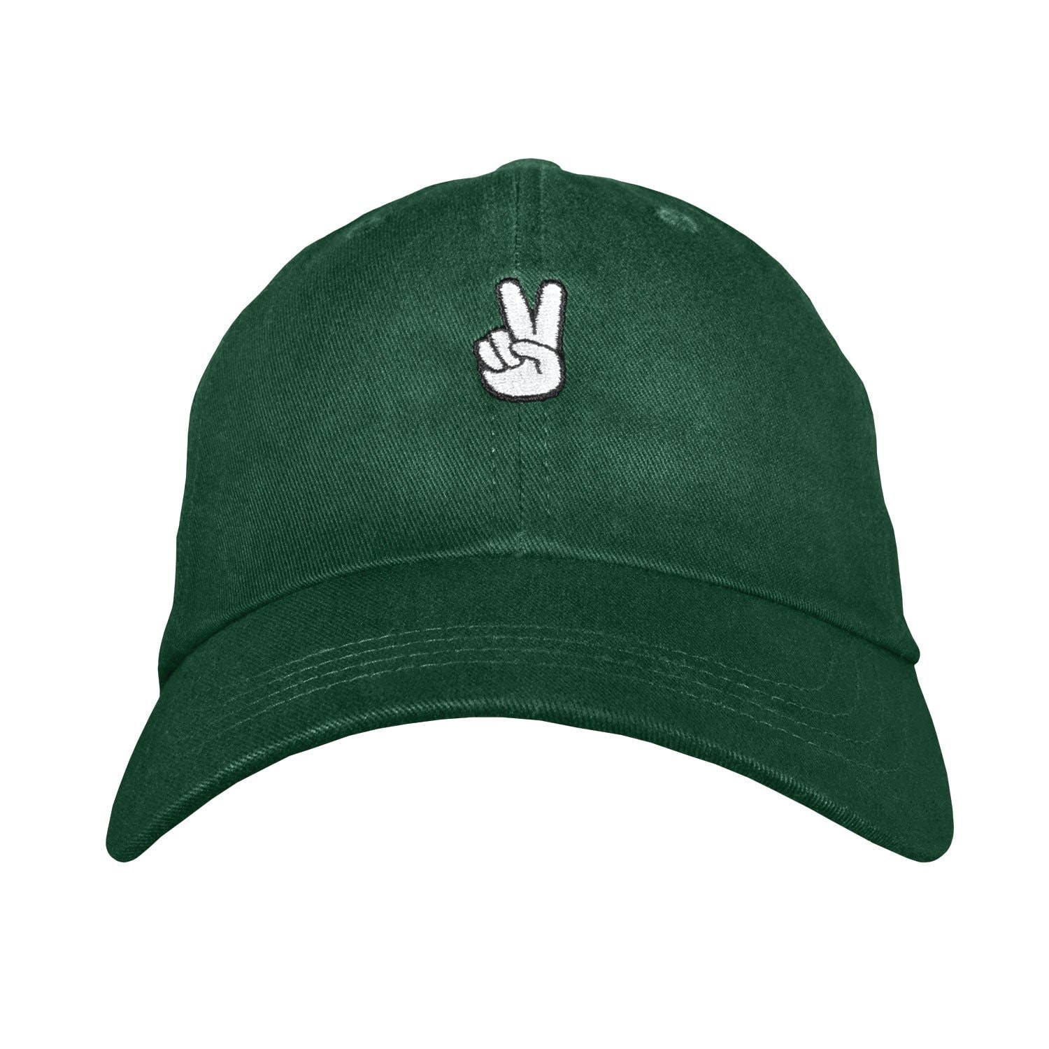 Peace Sign Dad Hat - Unstructured Embroidered Cotton Twill Adjustable USA Made