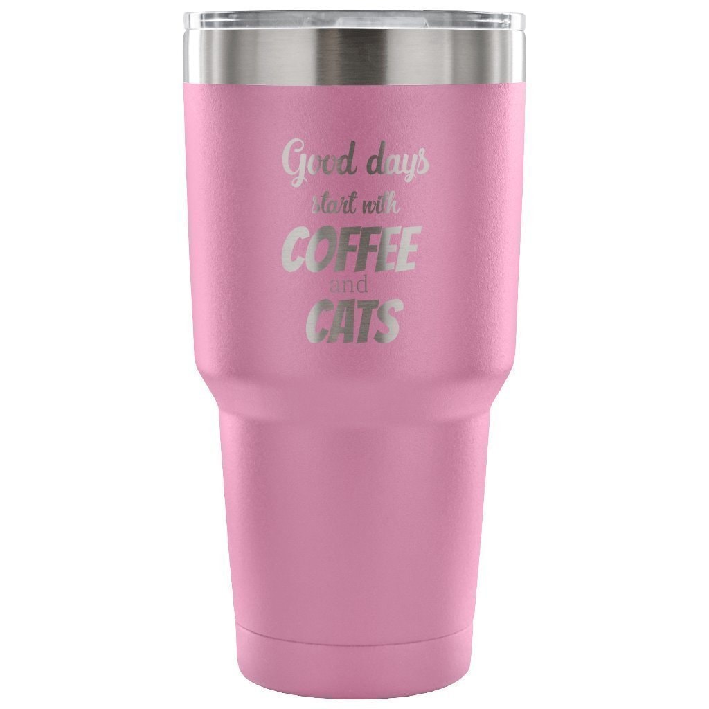 Coffee and Cats 30oz Vacuum Insulated Tumbler for Veterinarians