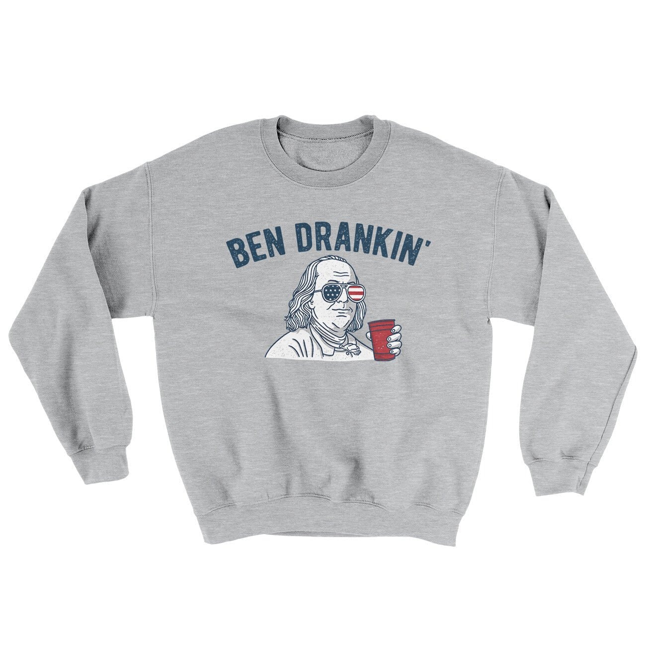 Ben Drankin Ugly Sweater Crewneck Sweatshirt - 50/50 Cotton Poly Blend