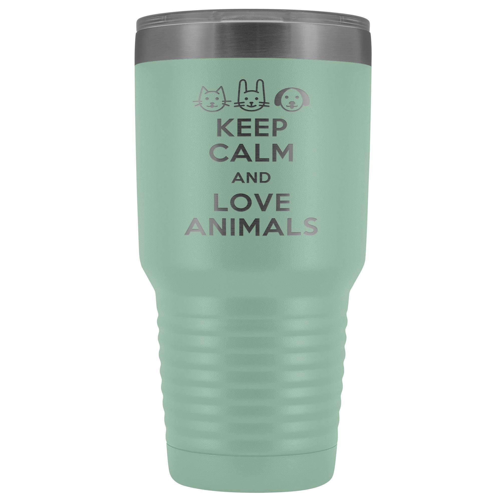 Keep Calm and Love Animals 30oz Vacuum Tumbler - Polar Camel Double Wall Insulated