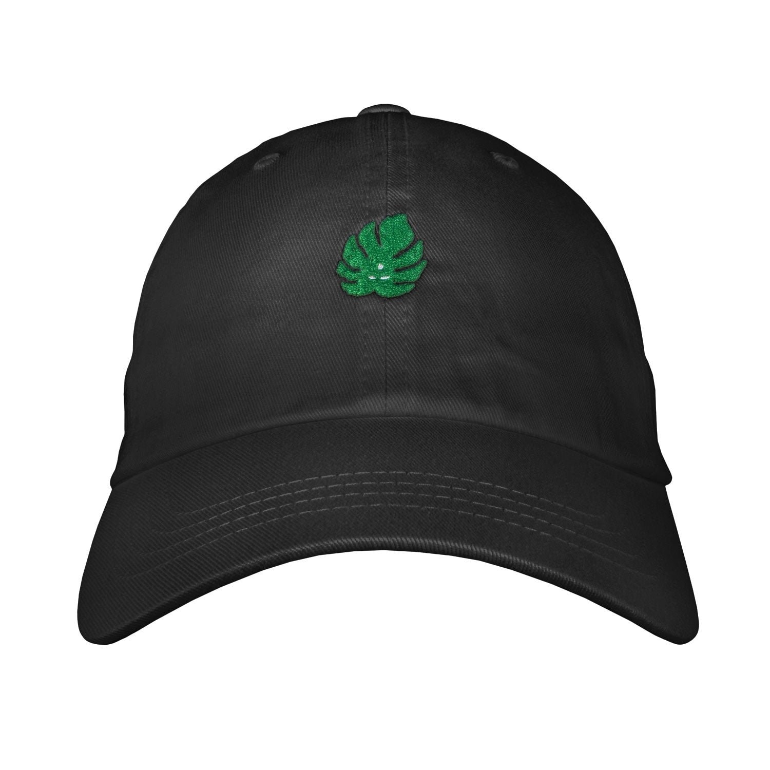 Monstera Dad Hat - Embroidered USA Made 100% Cotton Twill Unstructured Adjustable