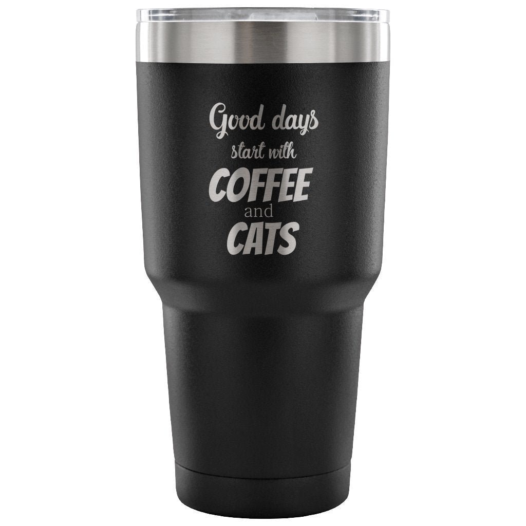 Coffee and Cats 30oz Vacuum Insulated Tumbler for Veterinarians