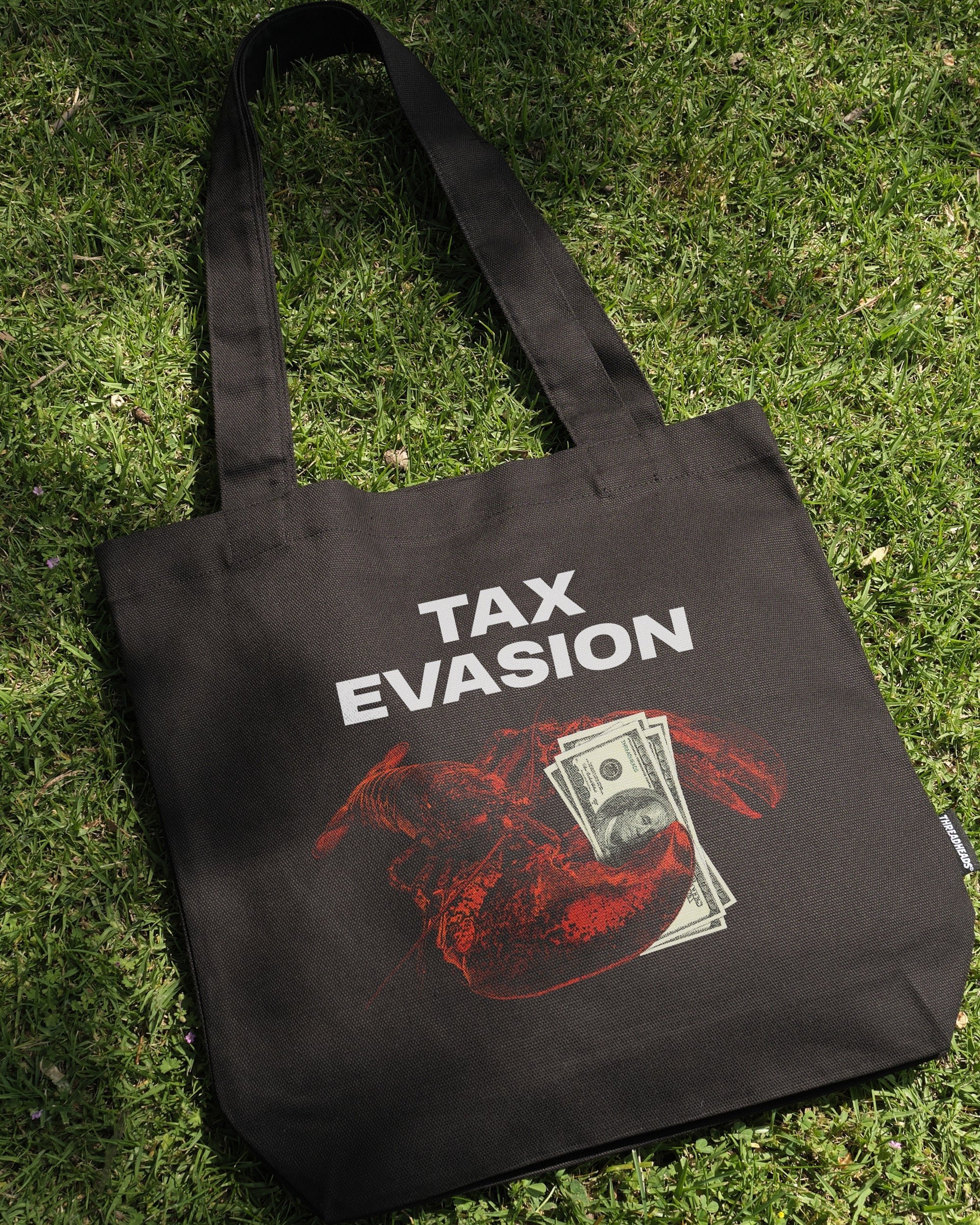 Tax Evasion Tote Bag - Premium 100% Cotton Canvas with Reinforced Straps