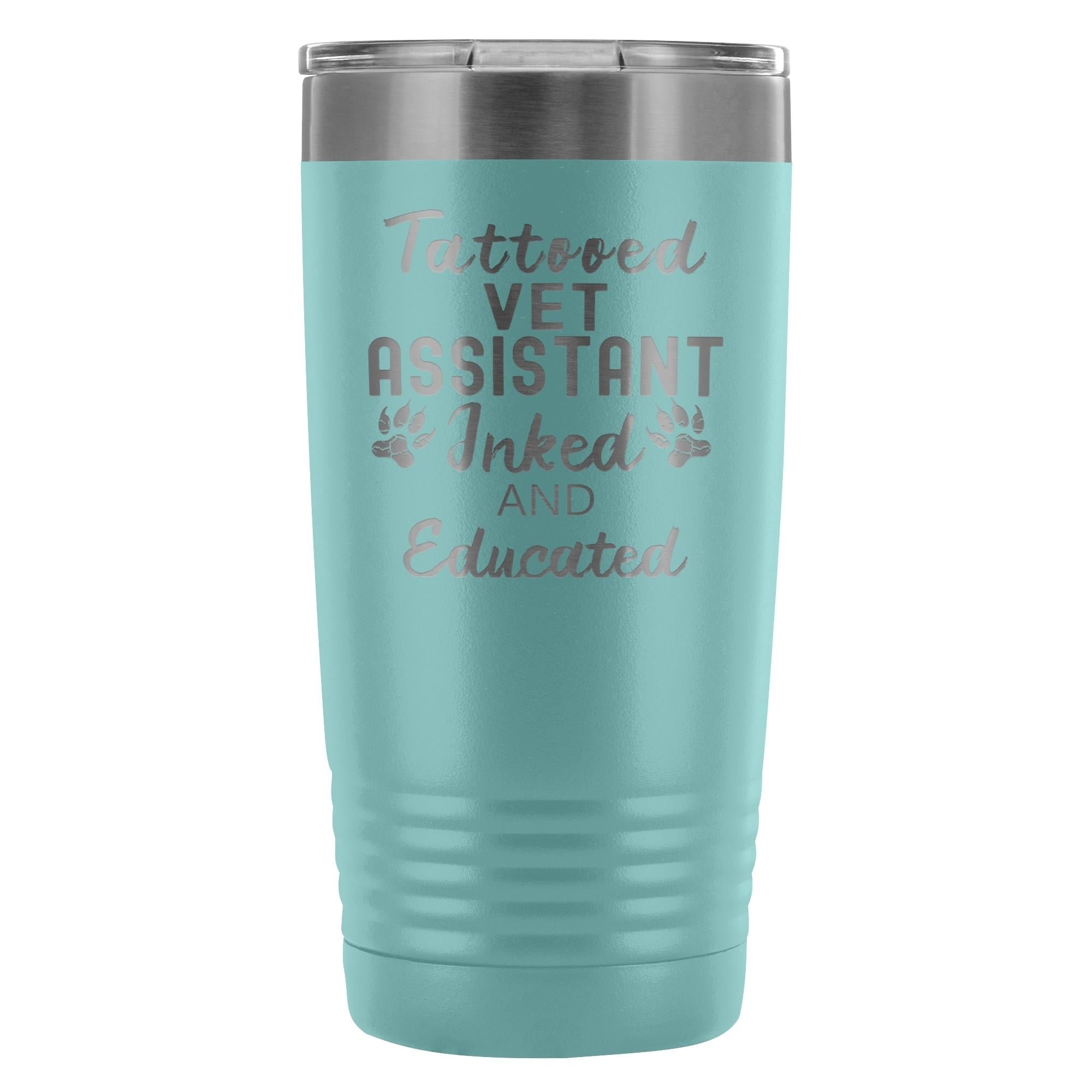 Vet Assistant Tattooed Inked and Educated 20oz Vacuum Tumbler by Polar Camel