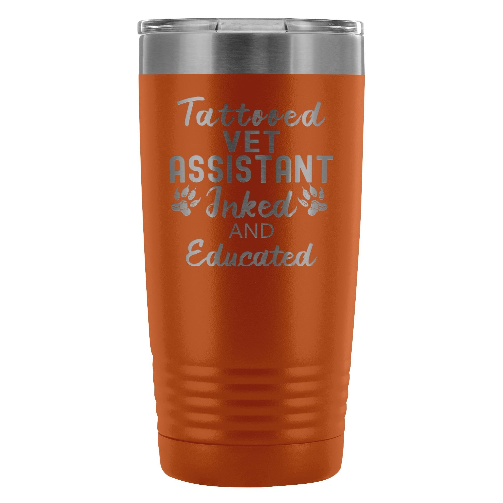 Vet Assistant Tattooed Inked and Educated 20oz Vacuum Tumbler by Polar Camel