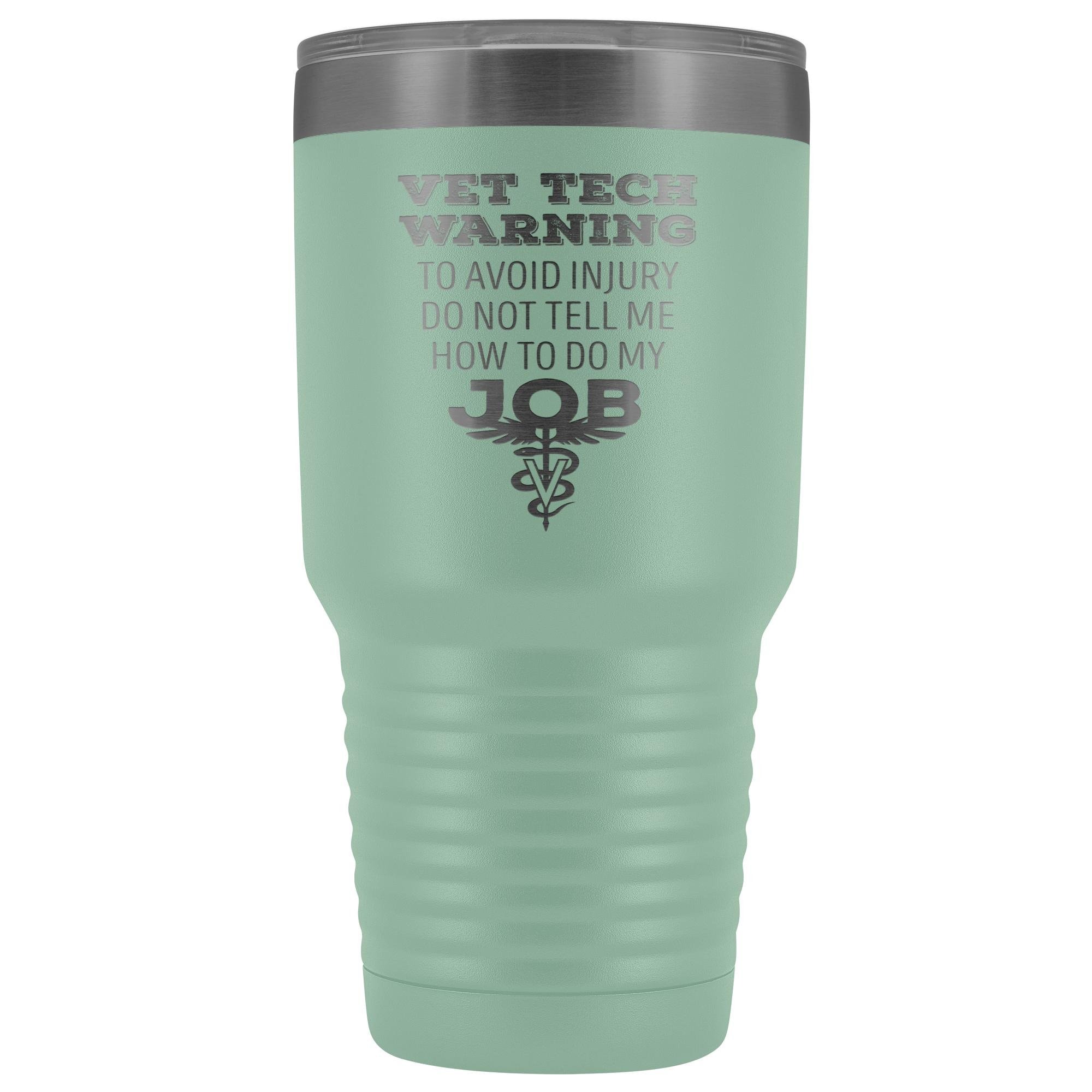 Vet Tech Warning 30oz Polar Camel Vacuum Tumbler - Stainless Steel Insulated